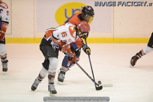 2014-11-22 Hockey Milano Rossoblu U14-Valpellice 0402 Francesco Cecchetto